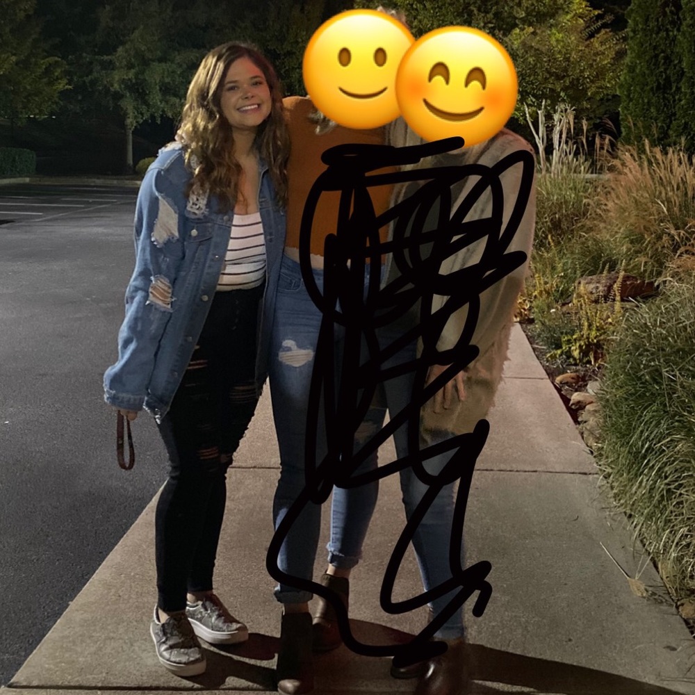 Distressed denim jacket